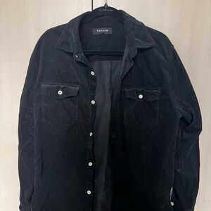 PacSun Men's Black Corduroy Button Up